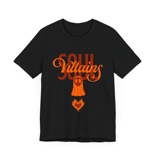 SOUL VILLAINS WITH FLAMING HEART BACK T SHIRT