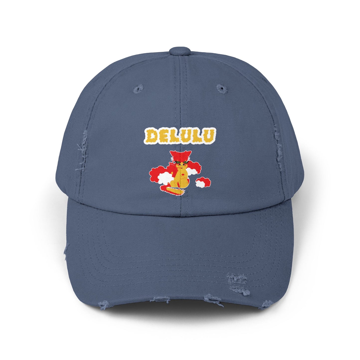 DELULU Unisex Distressed Cap