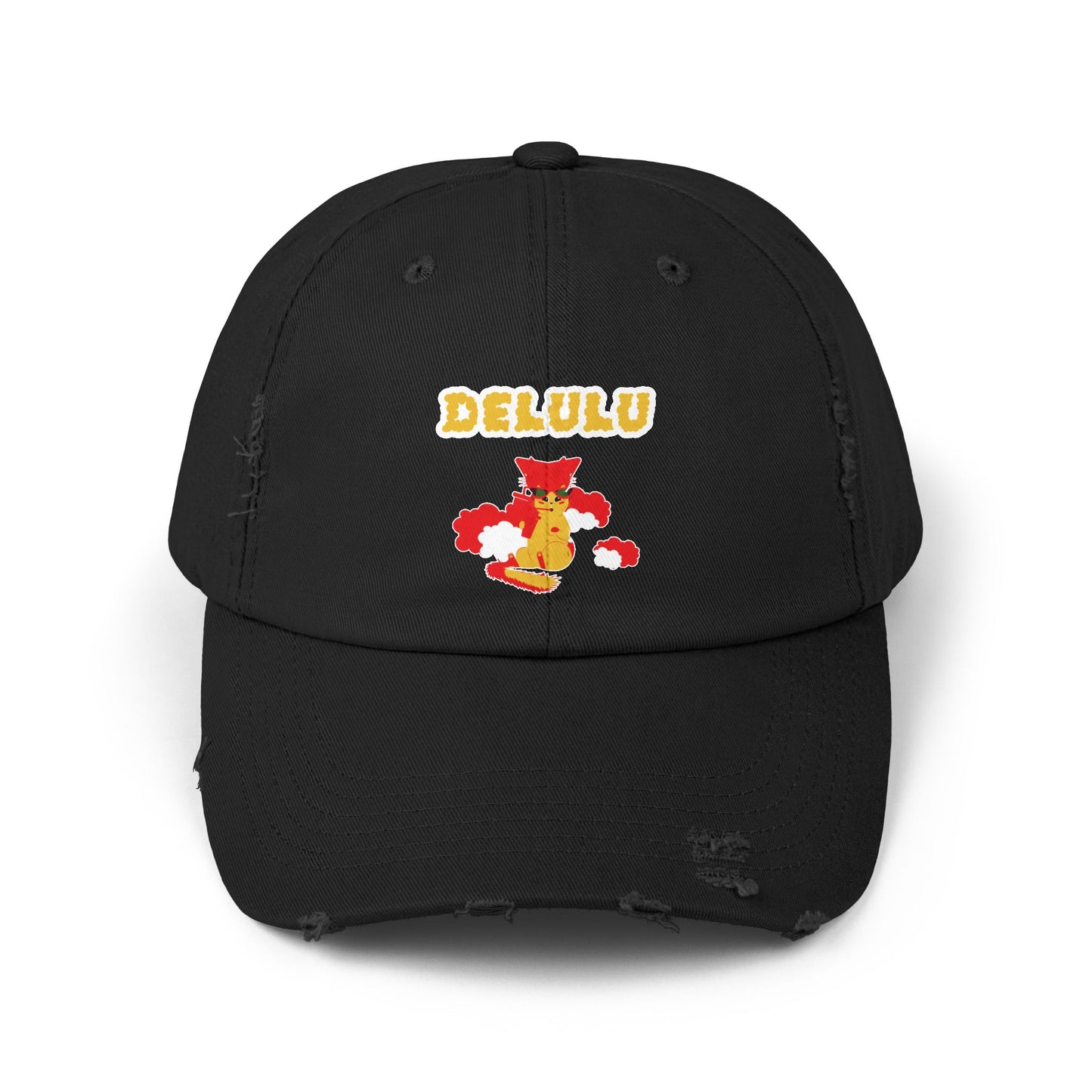 DELULU Unisex Distressed Cap