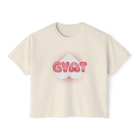 GYAT Heart Pattern - Cropped Tee