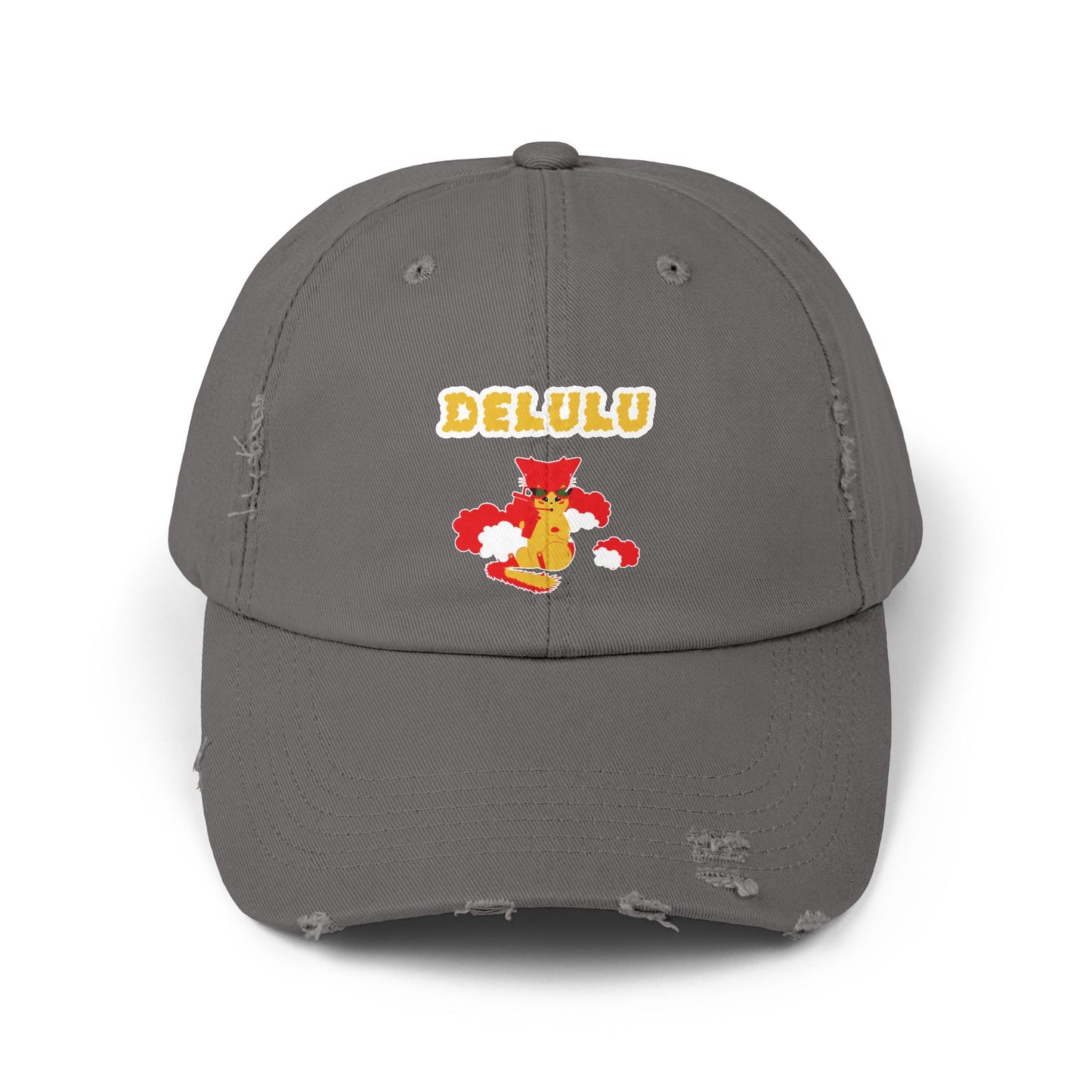 DELULU Unisex Distressed Cap