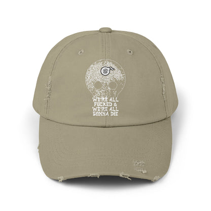 SKULL Unisex Distressed Cap