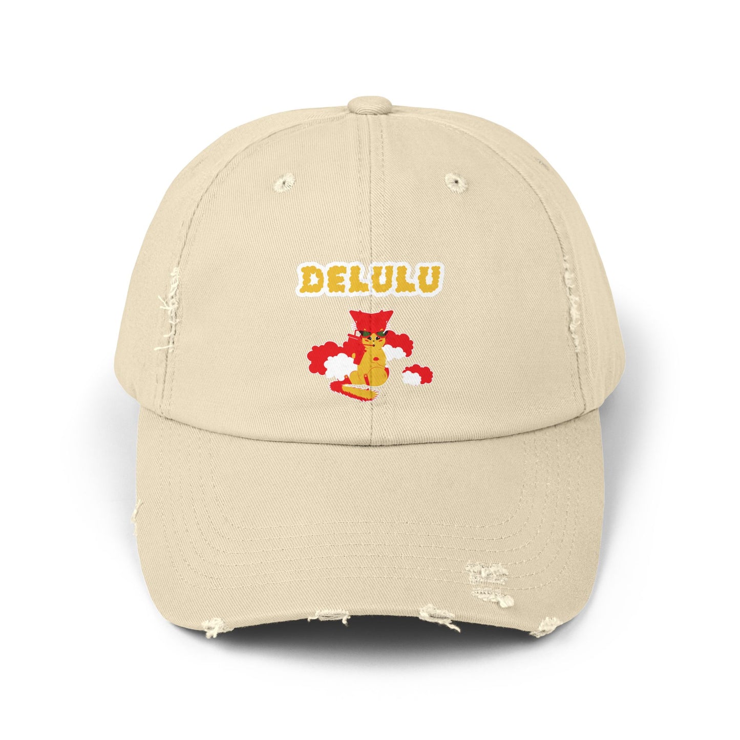 DELULU Unisex Distressed Cap